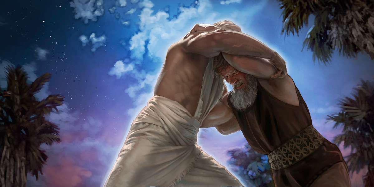Джейкъб се бореше със ангел за благословията на Йехова онлайн пъзел