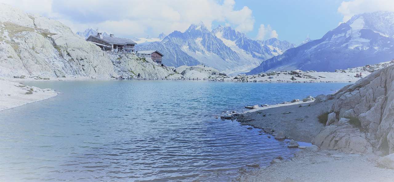 Chamonix Bianco Lake. puzzle online da foto