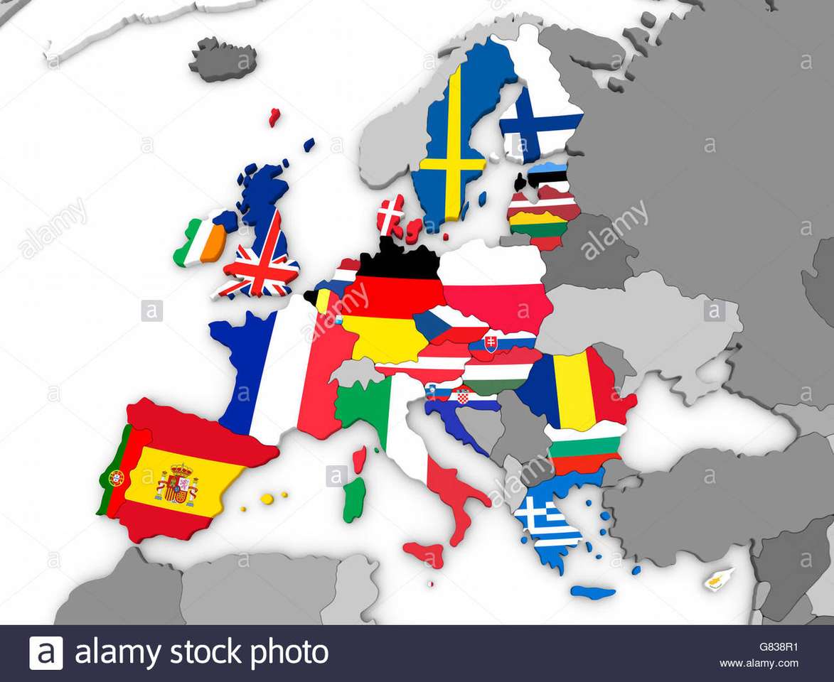 Europeiska unionens stater pussel online från foto