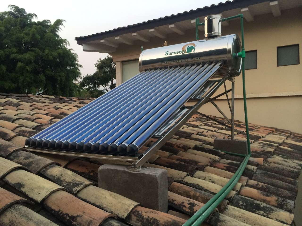 Solar heater puzzle online from photo
