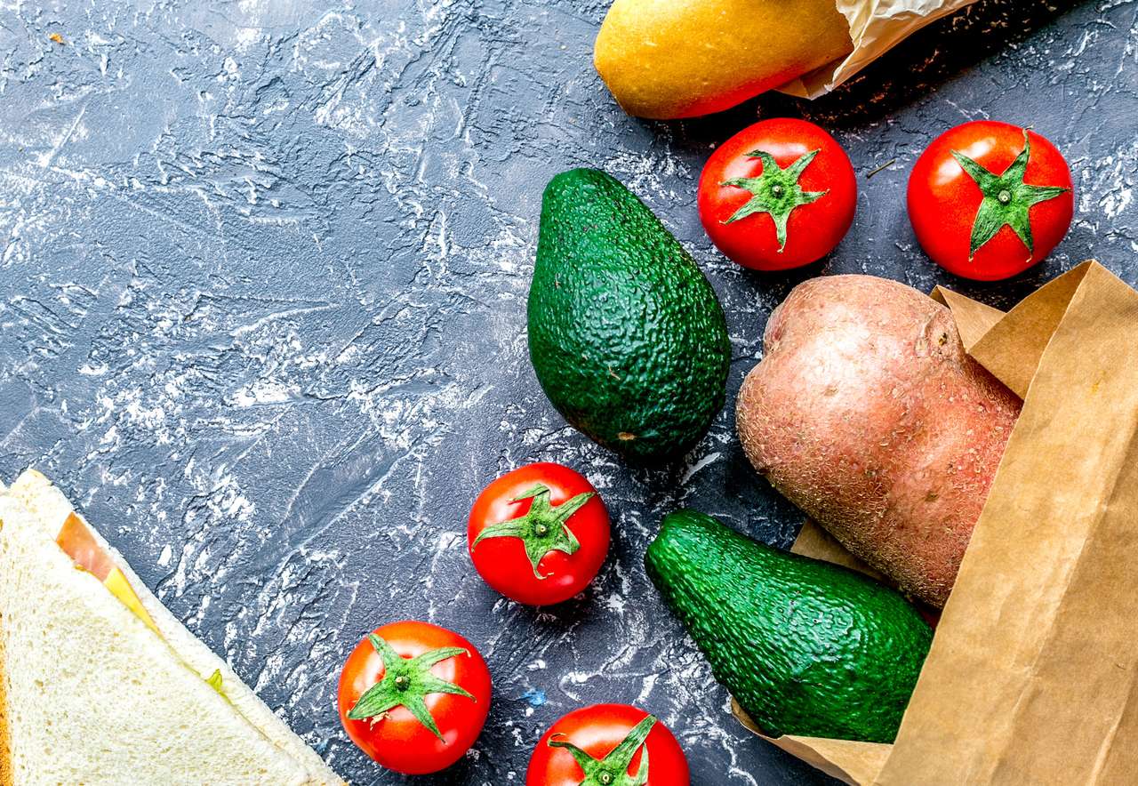 gyümölcsök és zöldségek puzzle online fotóról