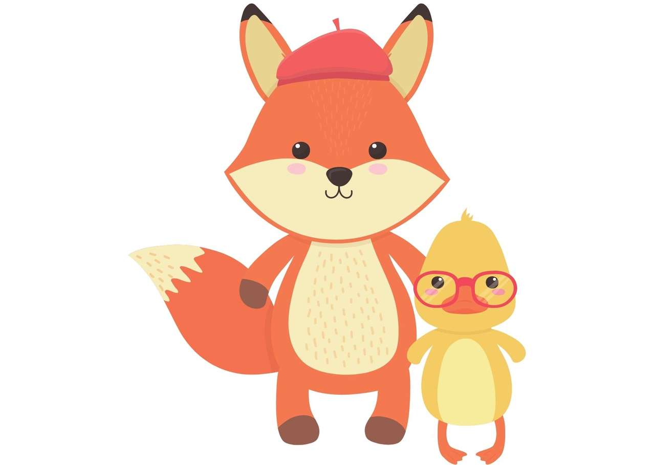fox and the duck tale puzzle online from photo