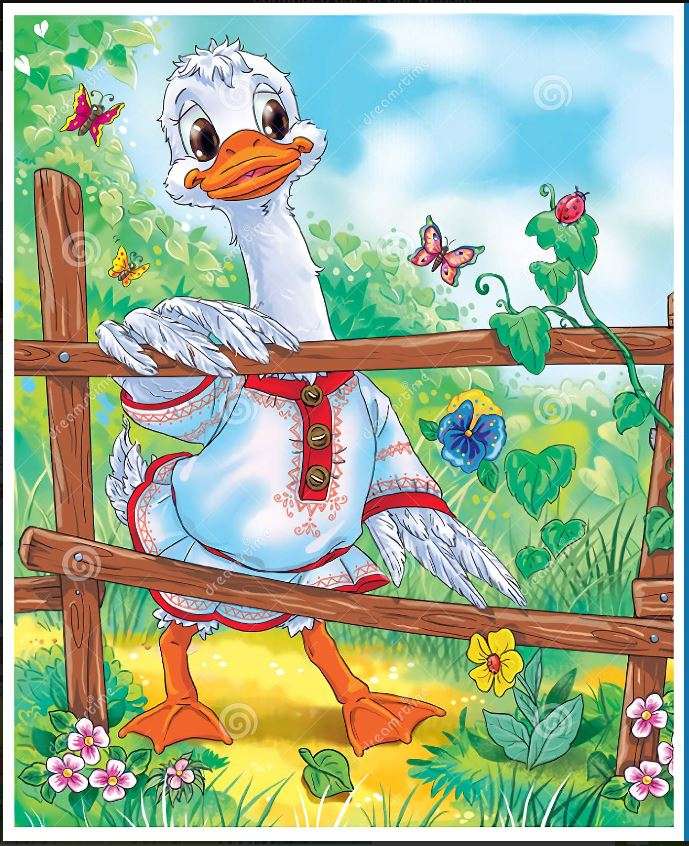 White goose puzzle online from photo