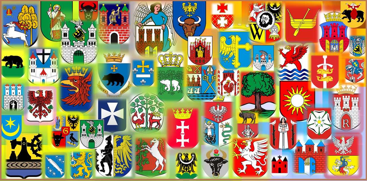 Coats of Arms of Polish Cities puzzle online from photo