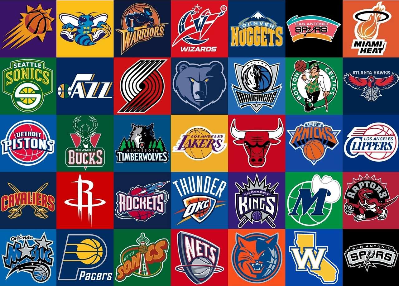 Team Logos NBA puzzle online from photo