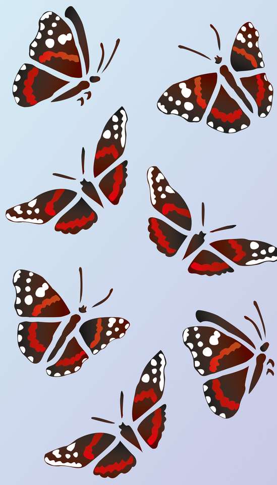 butterfly motif puzzle online from photo