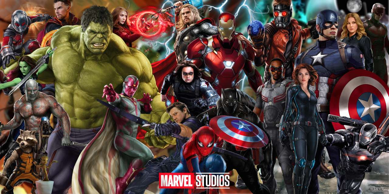 Marvel poster puzzle online din fotografie