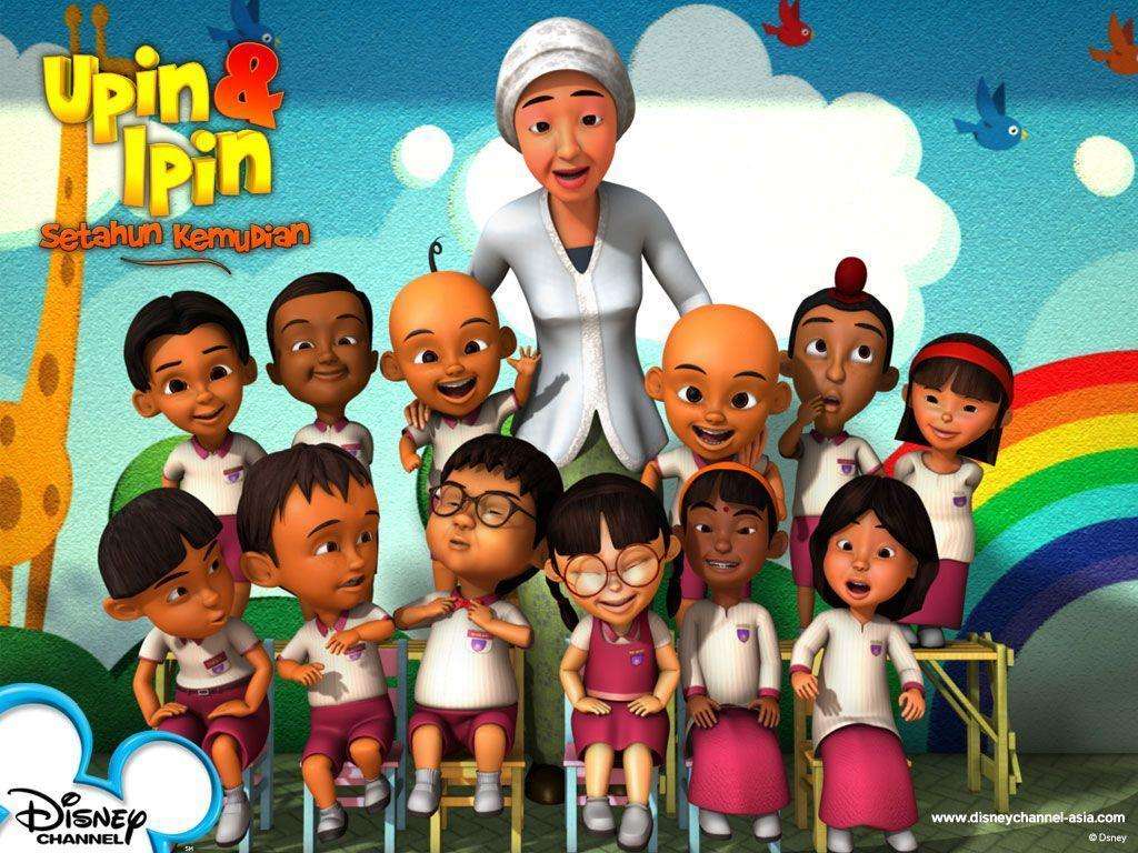 Puzzle Upin Ipin. puzzle online din fotografie