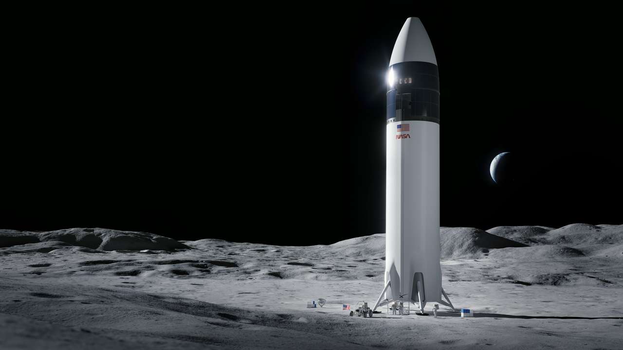 корабель Spacex на Місяці онлайн пазл