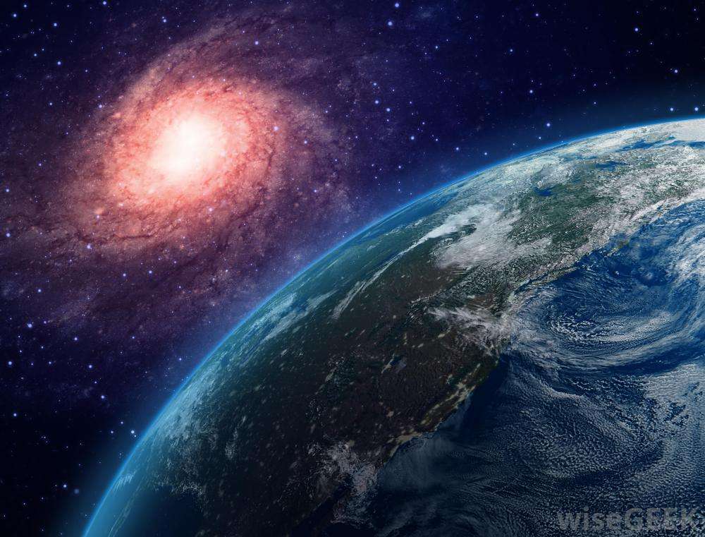 Terra e a galáxia por visão puzzle online a partir de fotografia