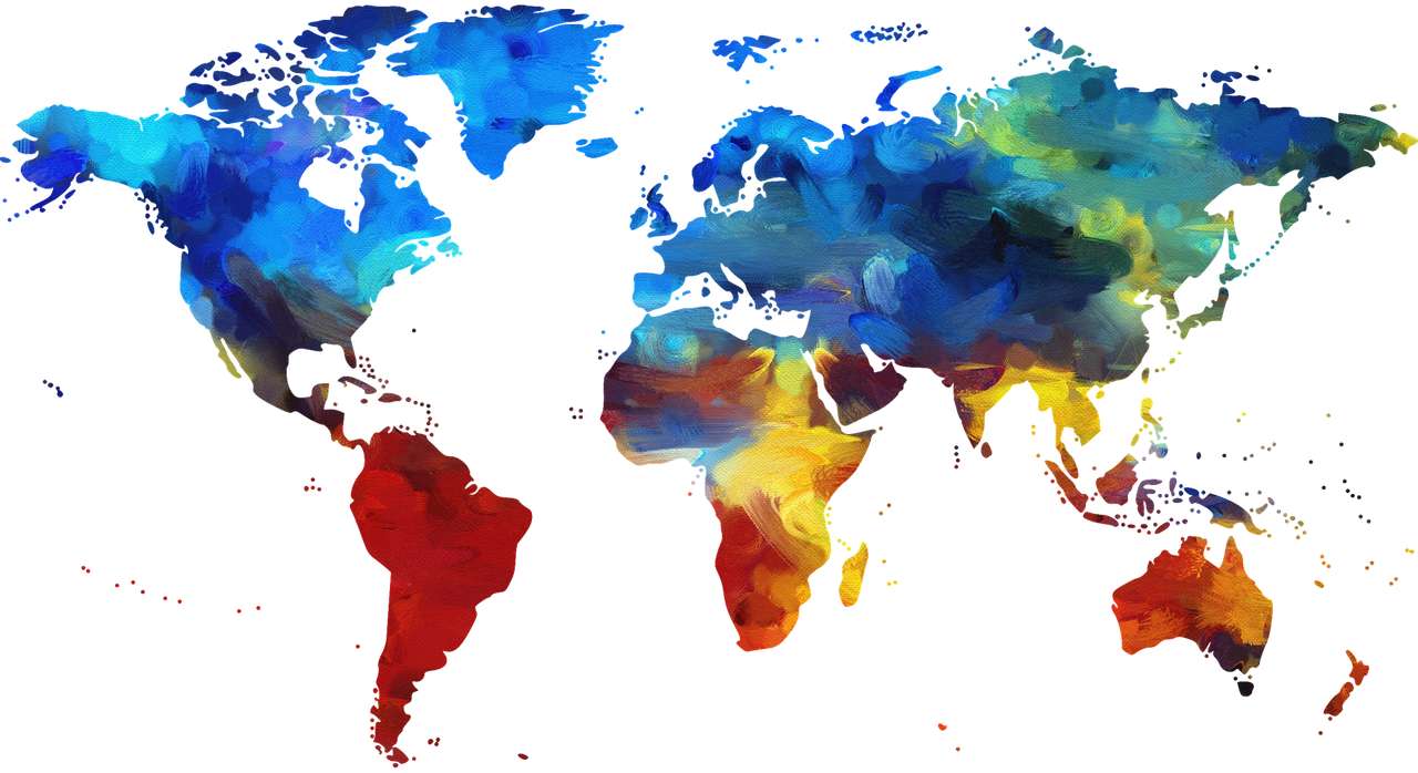 Пазл карты мира онлайн-пазл