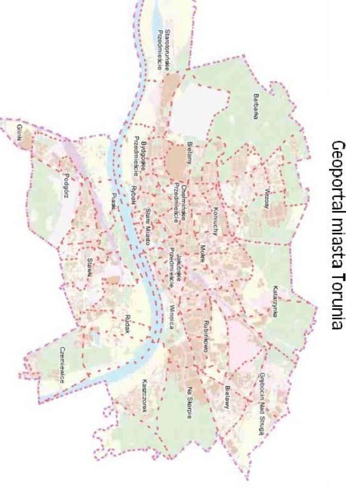 Karte von Toruń. Online-Puzzle