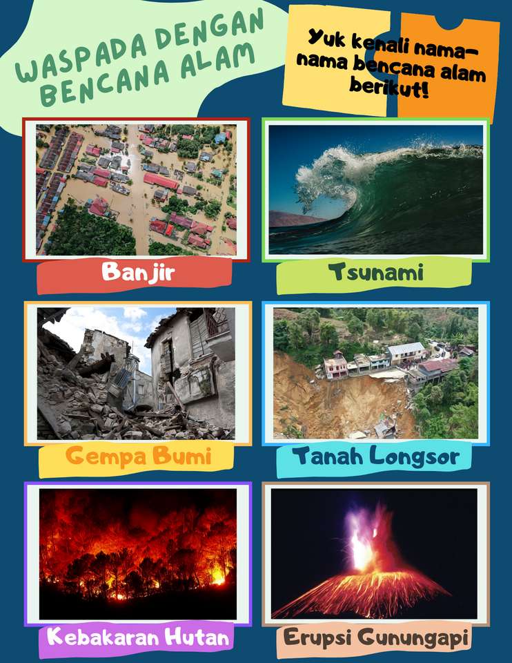 Pussel Waspada Bencana Alam pussel online från foto