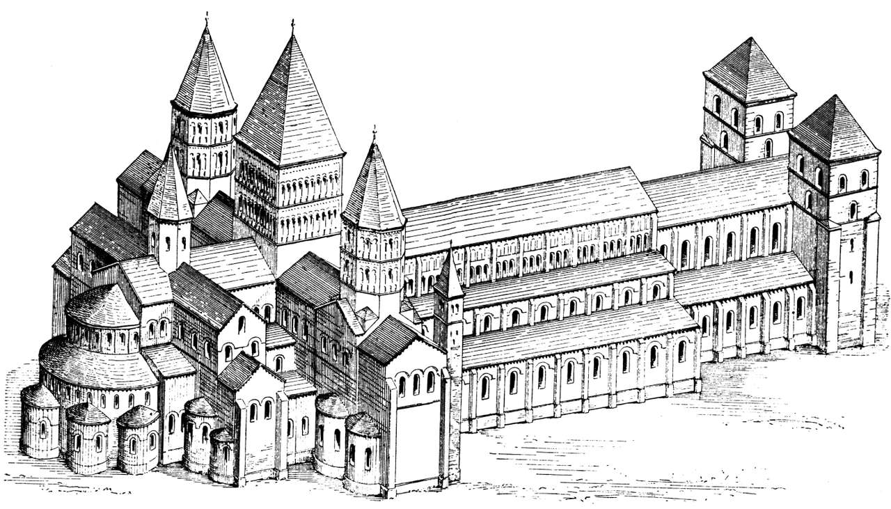 Abbey in Cluny online puzzle