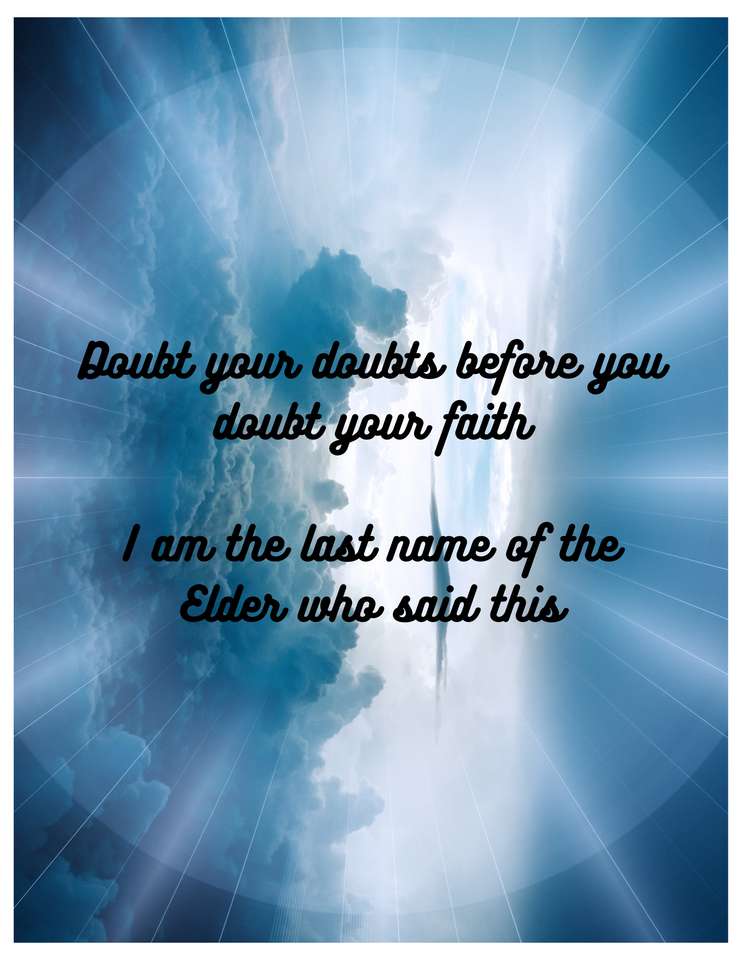 Doubt your Doubts puzzle online from photo