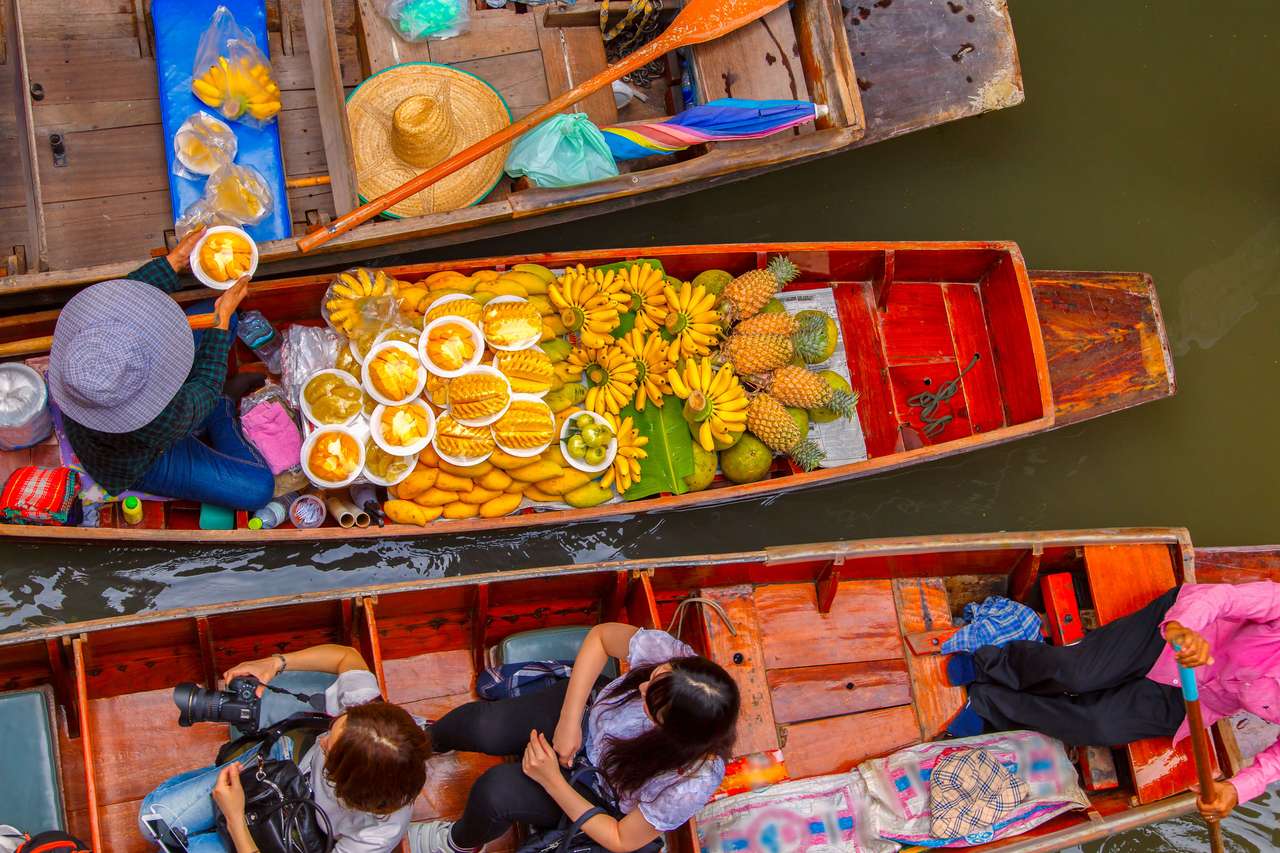 Floating market puzzle online from photo
