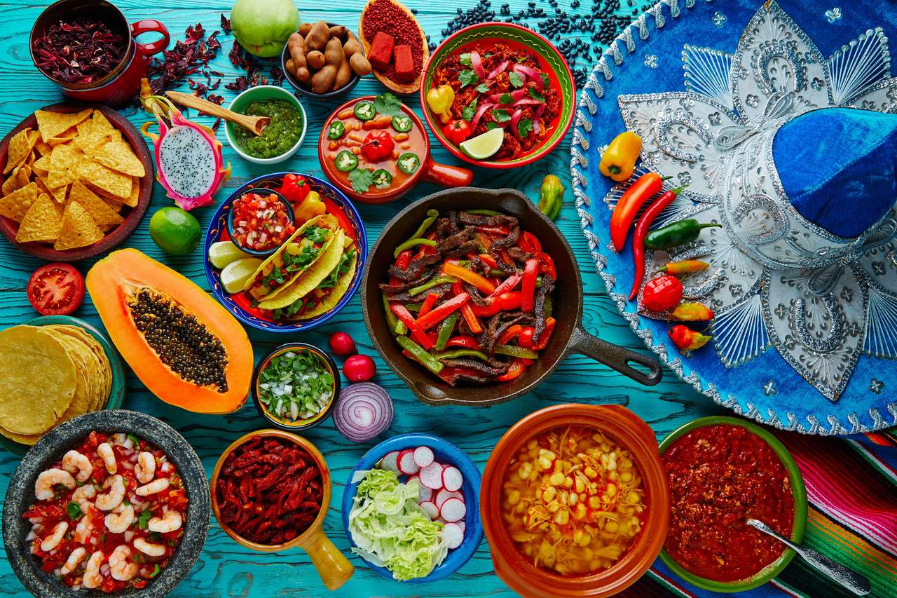 Mexican cuisine puzzle online from photo