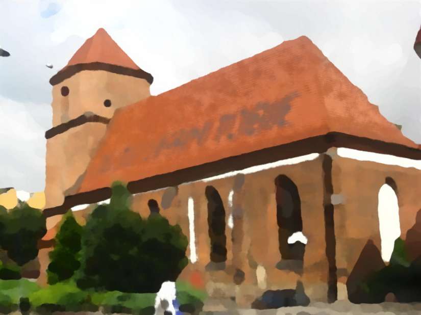 Kostel sv. Nicholas v Sulęcin. puzzle online z fotografie