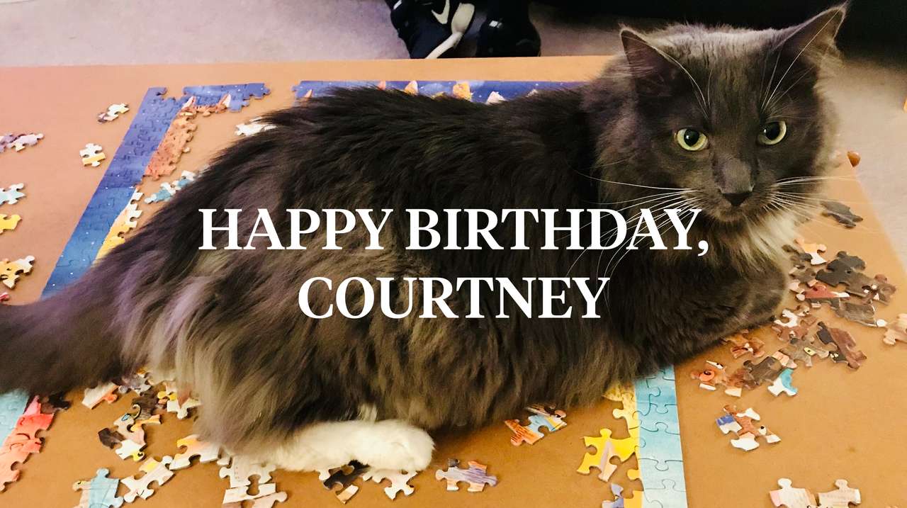 Feliz cumpleaños, Courtney puzzle online a partir de foto