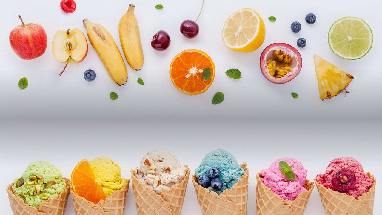 Puzzle - ovocná zmrzlina puzzle online z fotografie