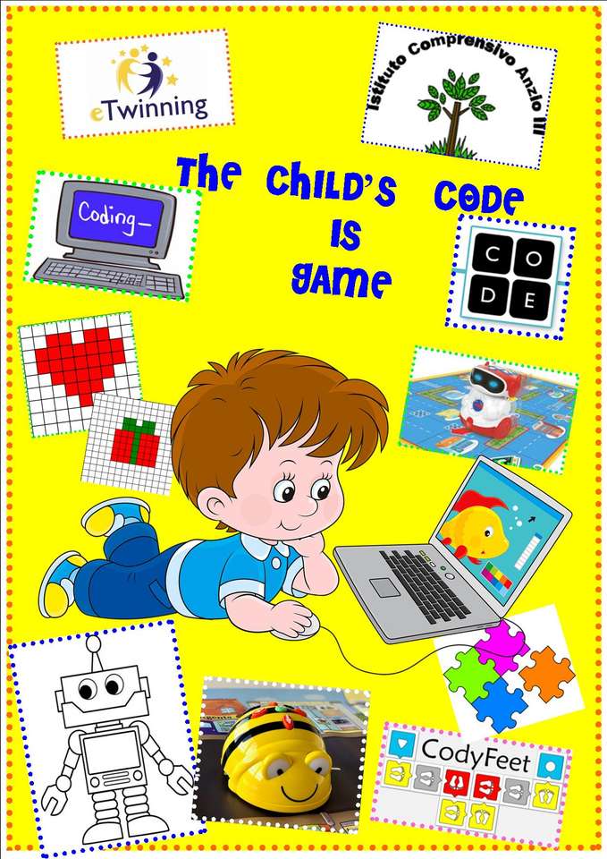 Der Code des Kindes ist das Spiel Online-Puzzle vom Foto