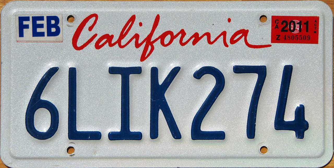 license plate online puzzle