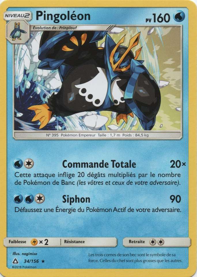 Empoleon the Pokémon which is the last evolution puzzle online from photo
