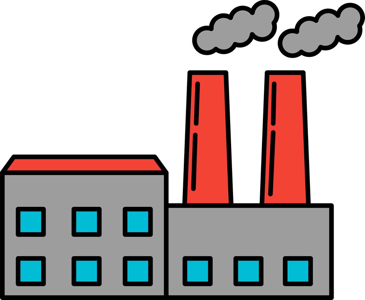 Фабрика - причина за парниковия ефект онлайн пъзел