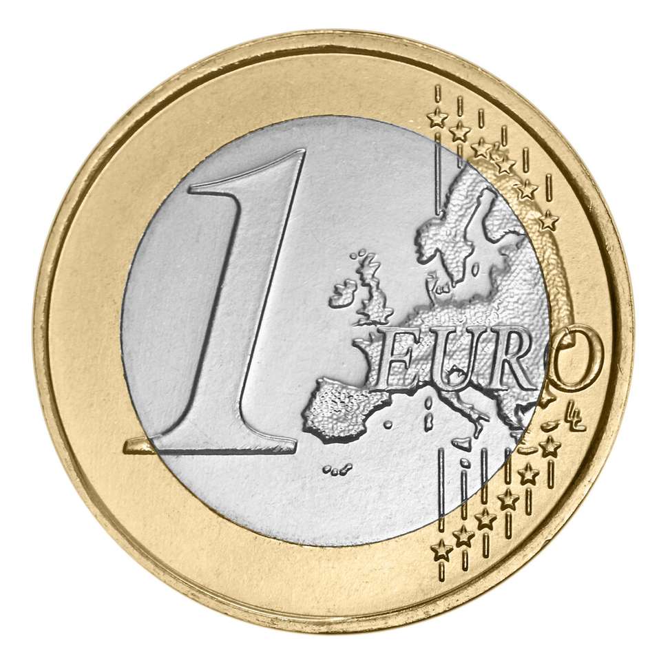 Νόμισμα ενός ευρώ. puzzle online da foto