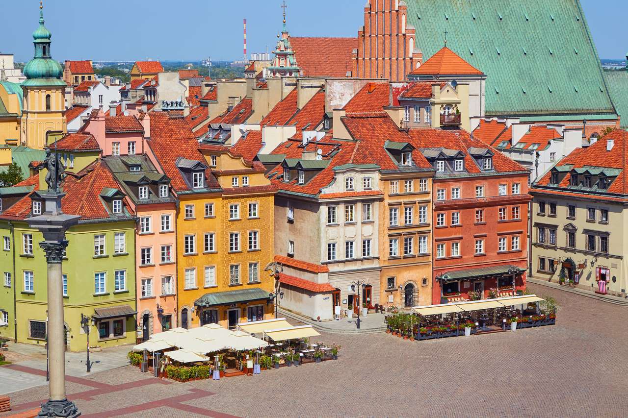 Παλιά πόλη στη Βαρσοβία παζλ online από φωτογραφία