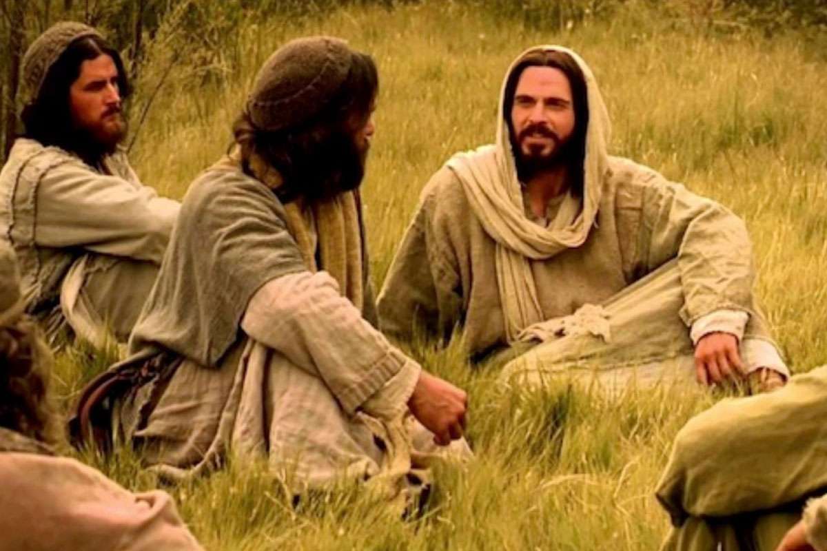 Иисус и его ученики пазл онлайн из фото