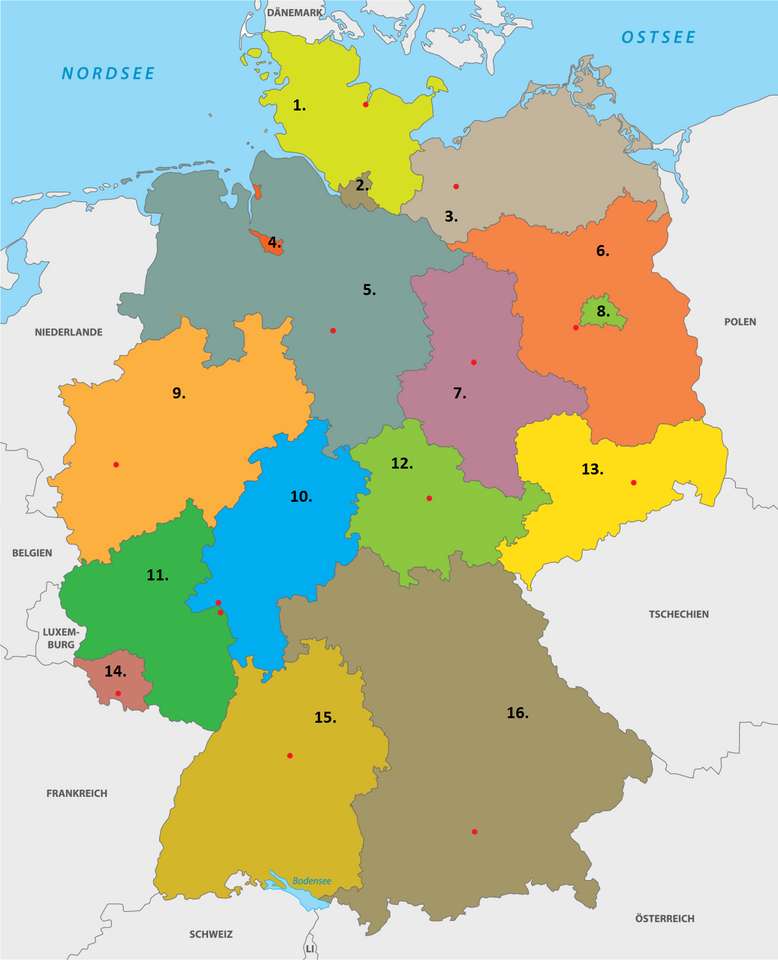Bundesländer. puzzle online da foto