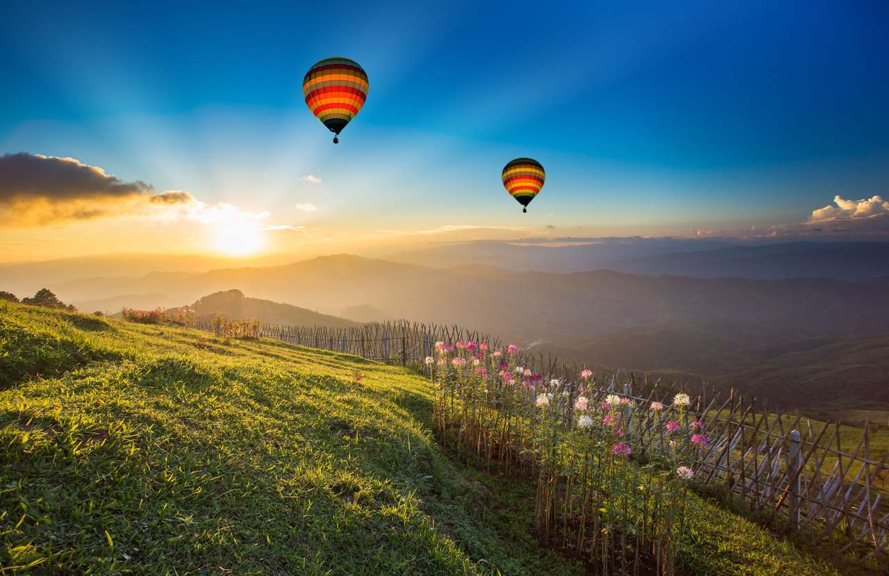 hot air balloons puzzle online from photo