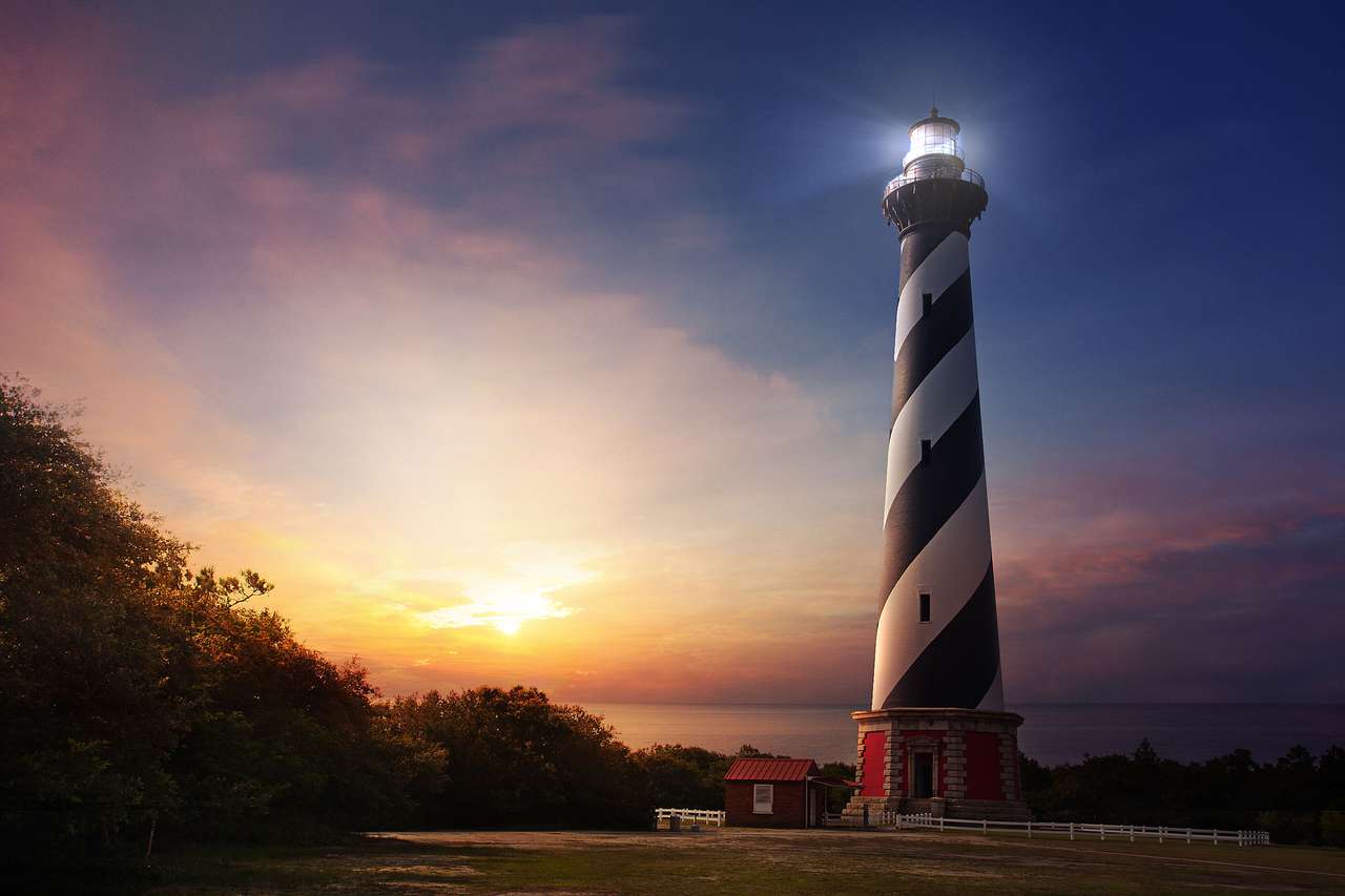 Cape Hatteras Lighthouse παζλ online από φωτογραφία