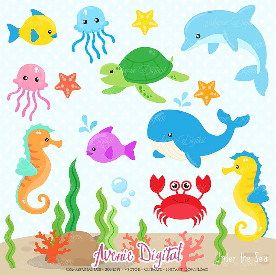 Oceánská zvířata online puzzle