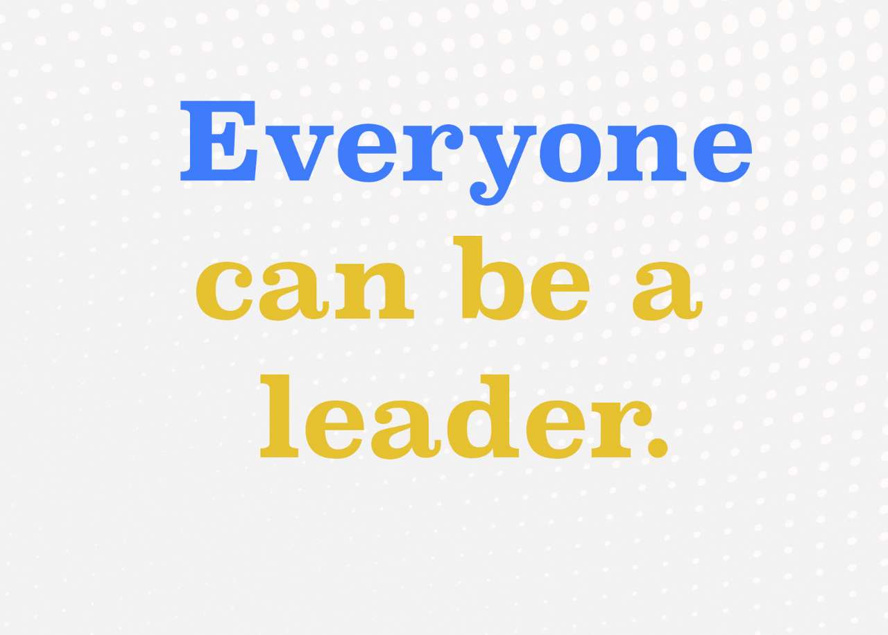 Everyone can be a leader puzzle online from photo