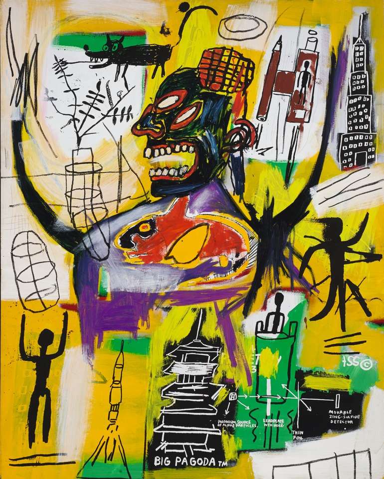 Basquiatisk målning pussel online från foto