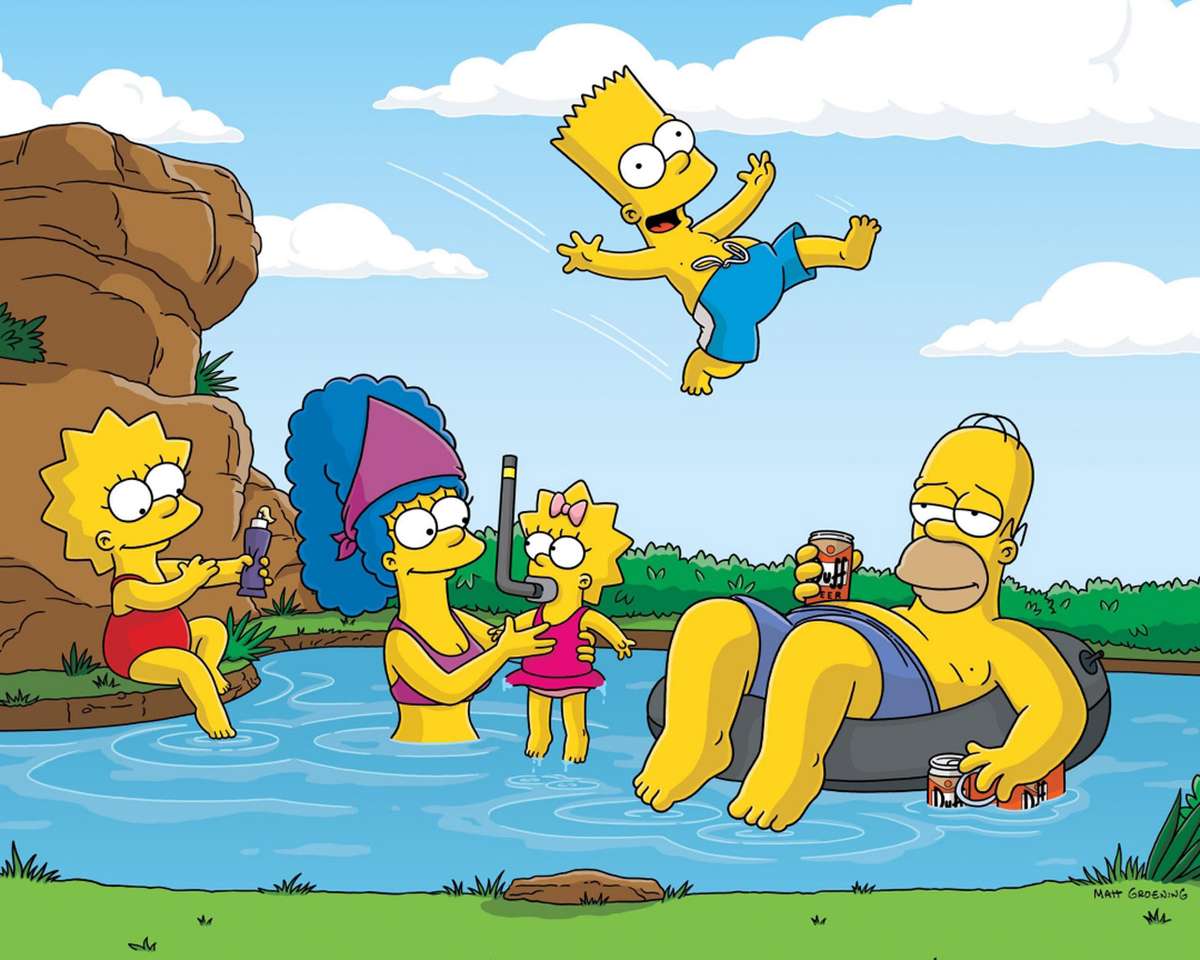 Os Simpsons. puzzle online a partir de fotografia