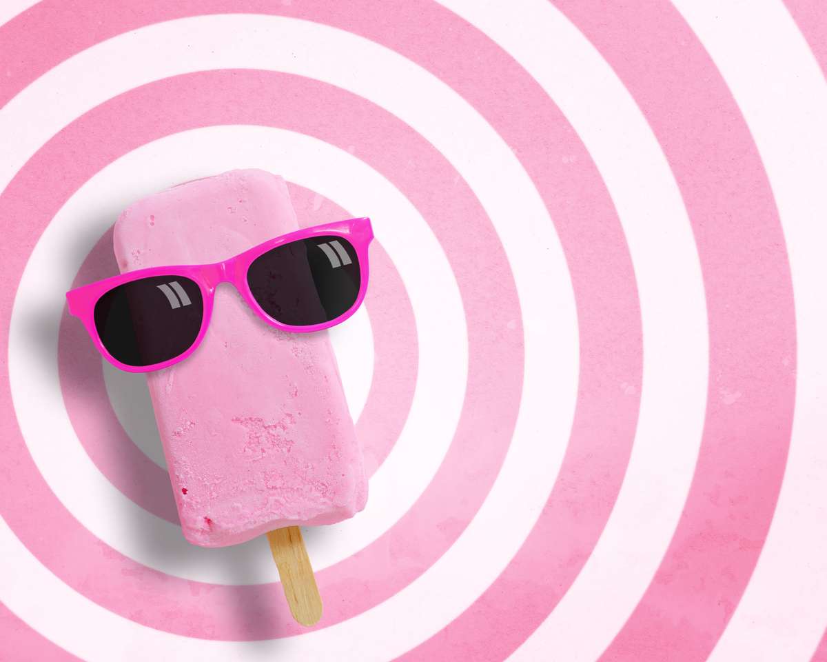 Ice cream stick wearing sunglasses :) puzzle online from photo