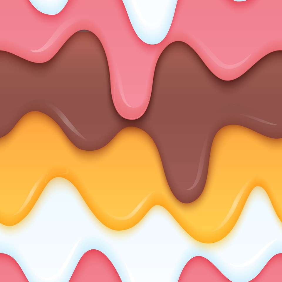 Multicolor ice cream dripping online puzzle