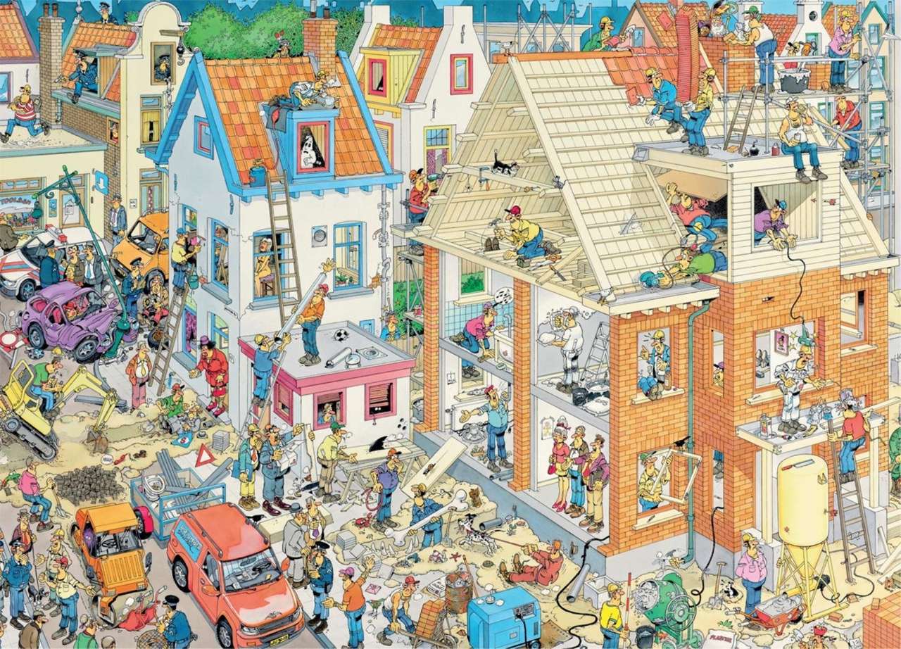 Jan Van Haasteen Construction Square puzzle online from photo