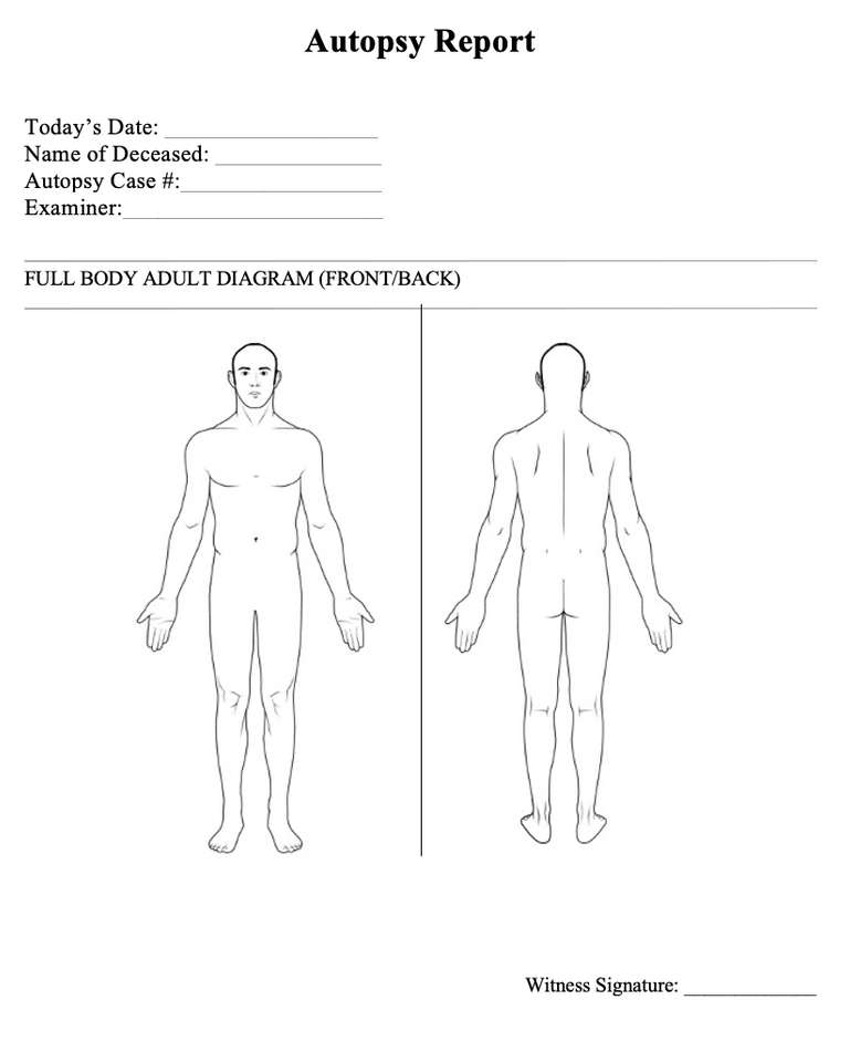 Autopsy Report puzzle online from photo