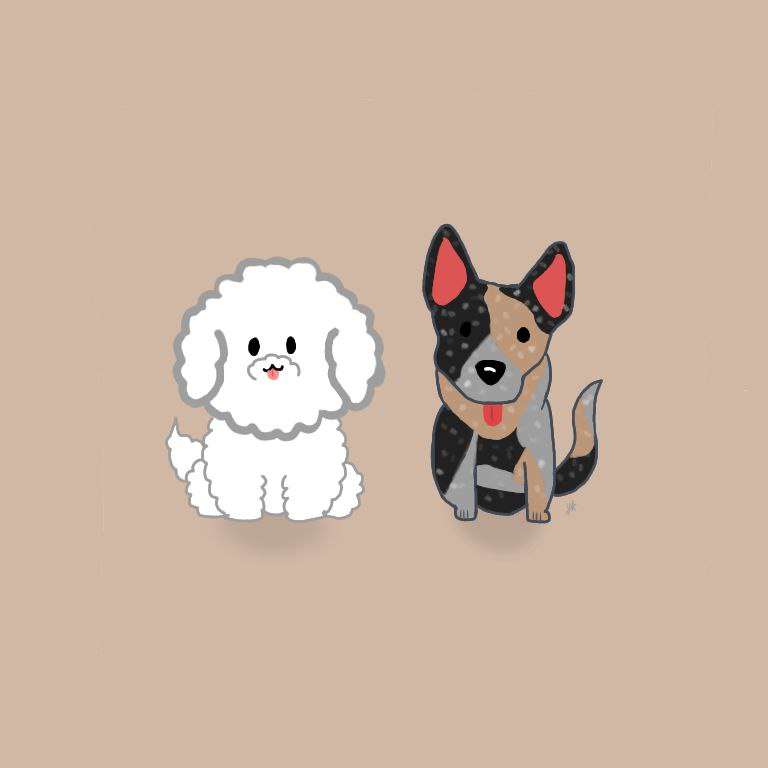 Twee puppy's online puzzel