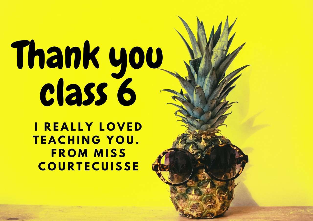 Благодаря ви от клас 6 онлайн пъзел
