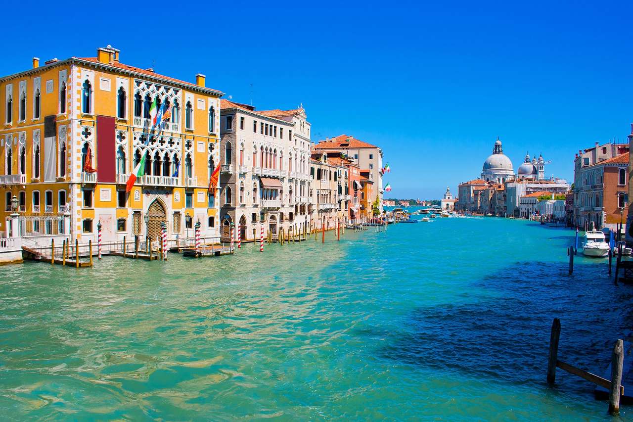 Berühmter Kanal Grande in Venedig, Italien Online-Puzzle vom Foto