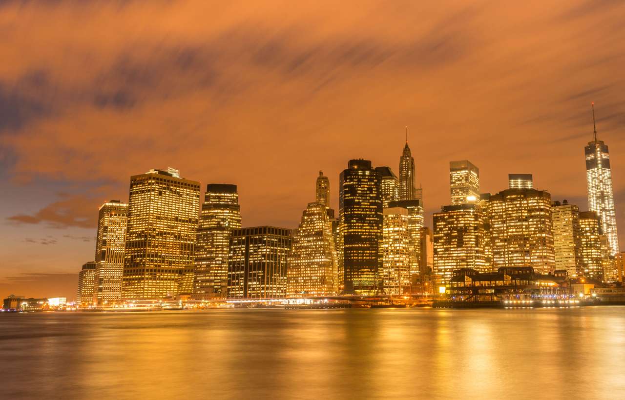 View of lower Manhattan from Brooklyn puzzle online from photo