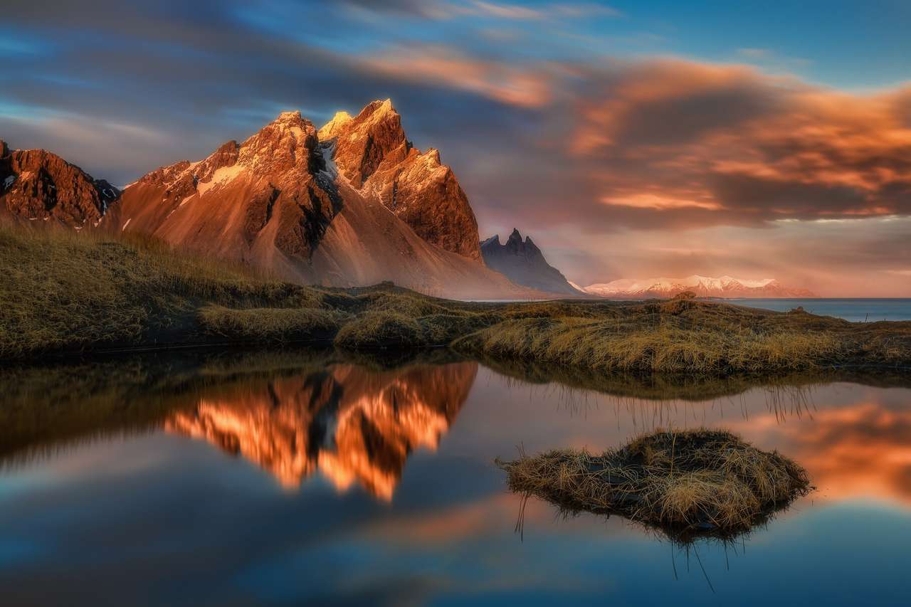 montaña del lago puzzle online a partir de foto