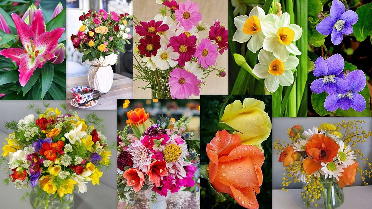 Floral μίγμα παζλ online από φωτογραφία