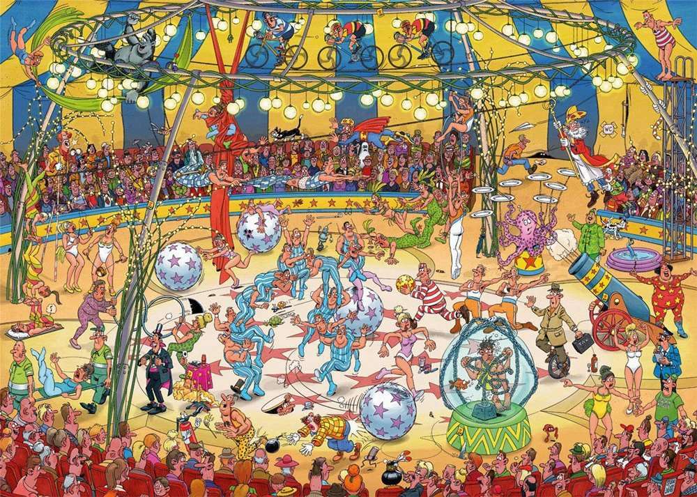 Jan Van Haasteen cirkusová akrobacie online puzzle