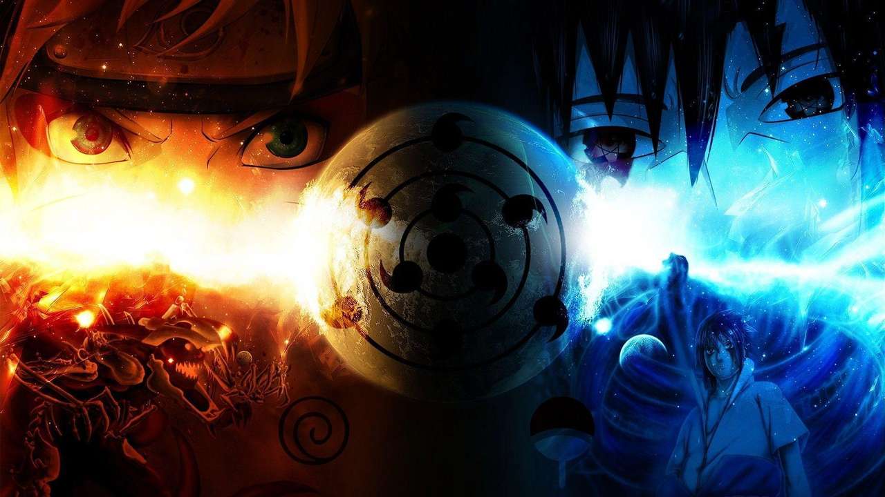 Naruto gegen Sasuke Online-Puzzle vom Foto